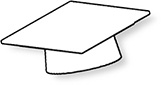 drawing of a graduate cap for completing Online voiceover courses